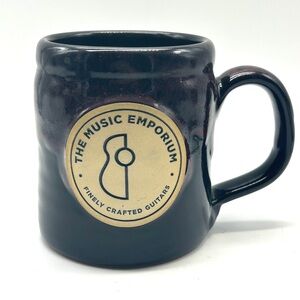 Deneen Pottery The Music Emporium Finely Crafted Guitars Mug 12oz Black/Red 2018
